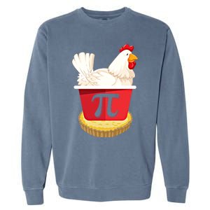 Funny Chicken Pot Pi Design Day Pie Day Math Lover Gift Garment-Dyed Sweatshirt