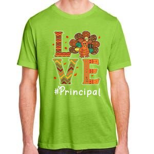 Funny Cute Principal Love Thanksgiving Leopard Turkey Autumn Fall Gift Adult ChromaSoft Performance T-Shirt