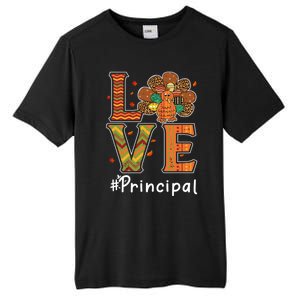 Funny Cute Principal Love Thanksgiving Leopard Turkey Autumn Fall Gift Tall Fusion ChromaSoft Performance T-Shirt