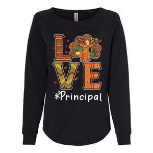 Funny Cute Principal Love Thanksgiving Leopard Turkey Autumn Fall Gift Womens California Wash Sweatshirt