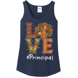 Funny Cute Principal Love Thanksgiving Leopard Turkey Autumn Fall Gift Ladies Essential Tank