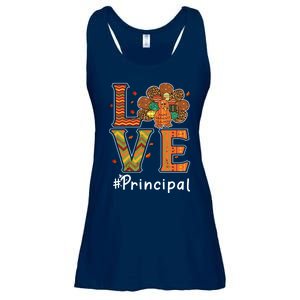 Funny Cute Principal Love Thanksgiving Leopard Turkey Autumn Fall Gift Ladies Essential Flowy Tank