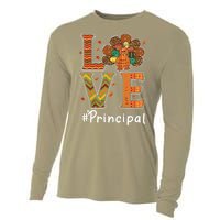 Funny Cute Principal Love Thanksgiving Leopard Turkey Autumn Fall Gift Cooling Performance Long Sleeve Crew