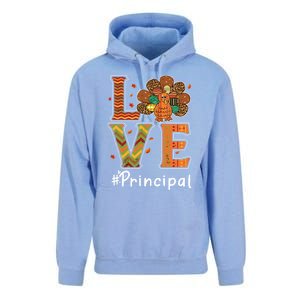 Funny Cute Principal Love Thanksgiving Leopard Turkey Autumn Fall Gift Unisex Surf Hoodie