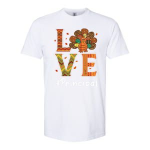 Funny Cute Principal Love Thanksgiving Leopard Turkey Autumn Fall Gift Softstyle CVC T-Shirt