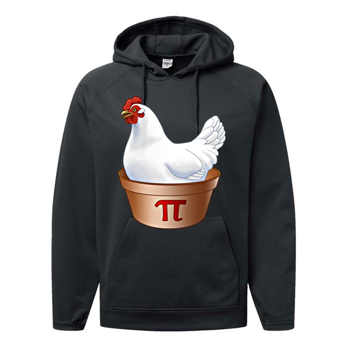 Funny Chicken Pot Pi (Pot Pie) Math Poultry Farmer Gift Performance Fleece Hoodie