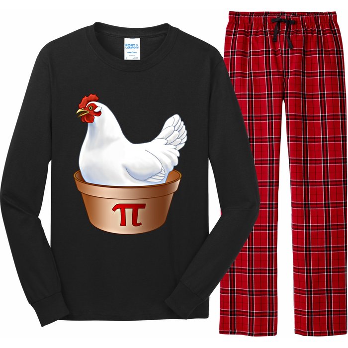 Funny Chicken Pot Pi (Pot Pie) Math Poultry Farmer Gift Long Sleeve Pajama Set