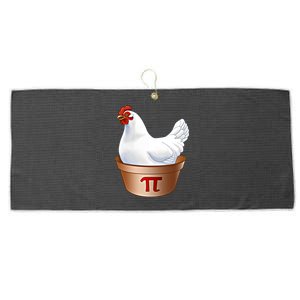 Funny Chicken Pot Pi (Pot Pie) Math Poultry Farmer Gift Large Microfiber Waffle Golf Towel