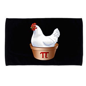 Funny Chicken Pot Pi (Pot Pie) Math Poultry Farmer Gift Microfiber Hand Towel