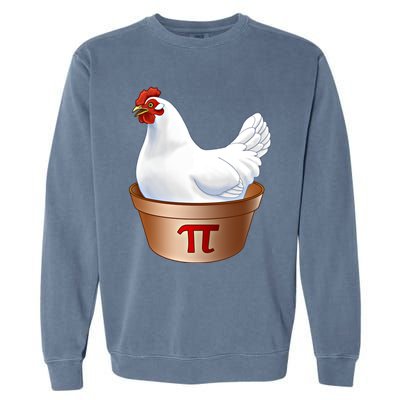 Funny Chicken Pot Pi (Pot Pie) Math Poultry Farmer Gift Garment-Dyed Sweatshirt