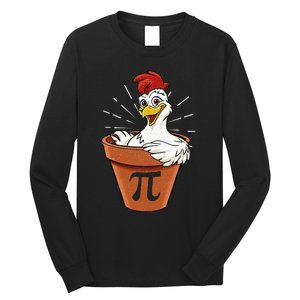 Funny Chicken Pot Pi Day Pie Math Lover Geek 3 14 Long Sleeve Shirt