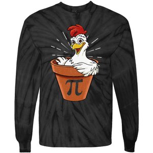 Funny Chicken Pot Pi Day Pie Math Lover Geek 3 14 Tie-Dye Long Sleeve Shirt