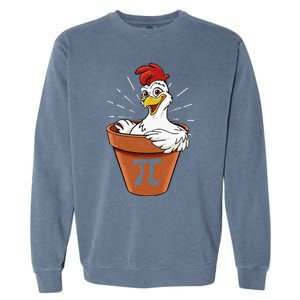 Funny Chicken Pot Pi Day Pie Math Lover Geek 3 14 Garment-Dyed Sweatshirt