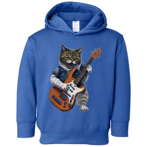 Funny Cat Playing Guitar Cat Lover Graphic Cats Kitten Lover Toddler Hoodie