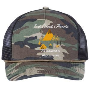 Fish Creek Ponds Adirondacks Retro Rope Trucker Hat Cap