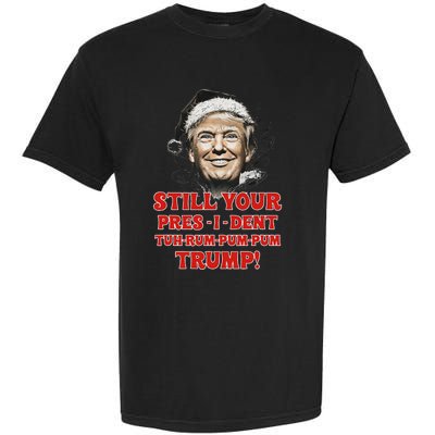 Funny Christmas President Trump Pajamas Ugly Christmas Garment-Dyed Heavyweight T-Shirt