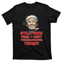 Funny Christmas President Trump Pajamas Ugly Christmas T-Shirt