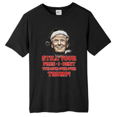 Funny Christmas President Trump Pajamas Ugly Christmas Tall Fusion ChromaSoft Performance T-Shirt