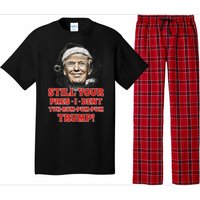 Funny Christmas President Trump Pajamas Ugly Christmas Pajama Set