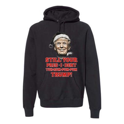 Funny Christmas President Trump Pajamas Ugly Christmas Premium Hoodie