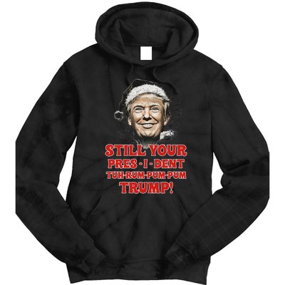 Funny Christmas President Trump Pajamas Ugly Christmas Tie Dye Hoodie