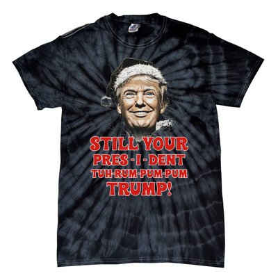 Funny Christmas President Trump Pajamas Ugly Christmas Tie-Dye T-Shirt