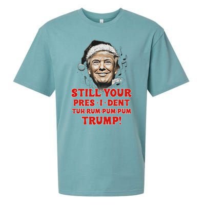 Funny Christmas President Trump Pajamas Ugly Christmas Sueded Cloud Jersey T-Shirt