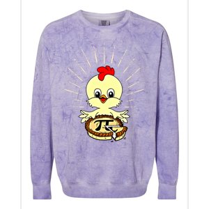 Funny Chicken Pot Pie Pi Day Math Lover 3 14 Nerd Mathematic Gift Colorblast Crewneck Sweatshirt