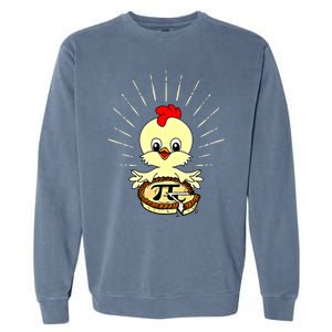 Funny Chicken Pot Pie Pi Day Math Lover 3 14 Nerd Mathematic Gift Garment-Dyed Sweatshirt