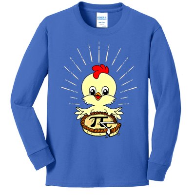 Funny Chicken Pot Pie Pi Day Math Lover 3 14 Nerd Mathematic Gift Kids Long Sleeve Shirt