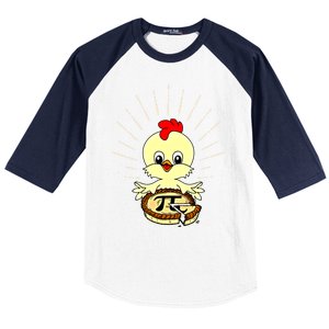 Funny Chicken Pot Pie Pi Day Math Lover 3 14 Nerd Mathematic Gift Baseball Sleeve Shirt