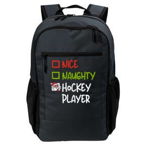 Funny Christmas Pajama Nice Naughty Hockey Player Xmas List Gift Daily Commute Backpack