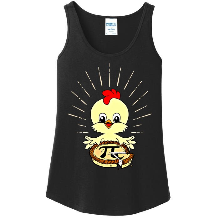 Funny Chicken Pot Pie Pi Day Math Lover 3 14 Nerd Mathematic Cool Gift Ladies Essential Tank