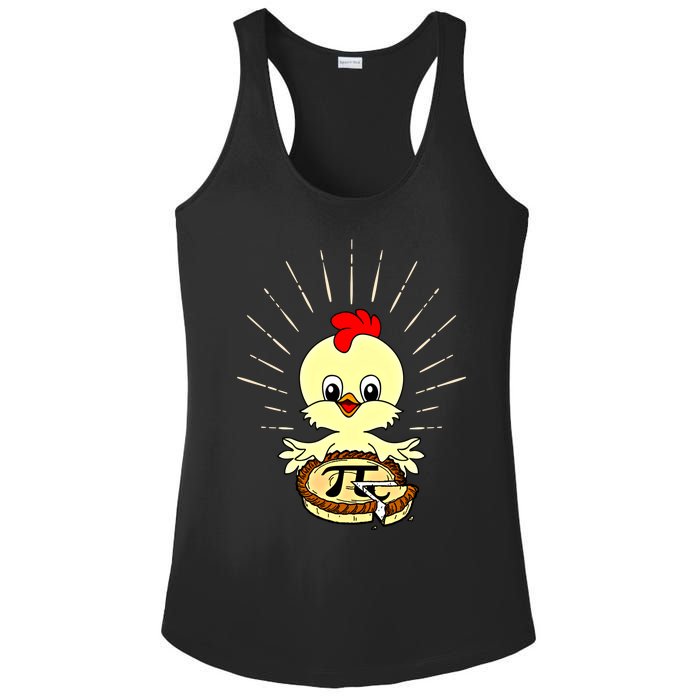 Funny Chicken Pot Pie Pi Day Math Lover 3 14 Nerd Mathematic Cool Gift Ladies PosiCharge Competitor Racerback Tank