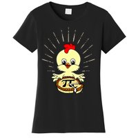 Funny Chicken Pot Pie Pi Day Math Lover 3 14 Nerd Mathematic Cool Gift Women's T-Shirt