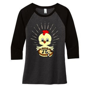 Funny Chicken Pot Pie Pi Day Math Lover 3 14 Nerd Mathematic Cool Gift Women's Tri-Blend 3/4-Sleeve Raglan Shirt