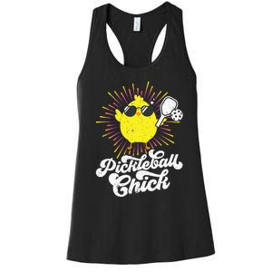 funny cute Pickleball Chick Pickleball Lover Women's Racerback Tank