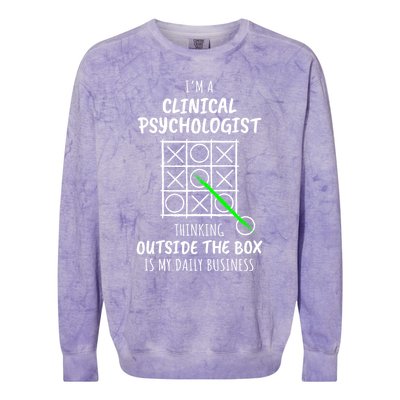 Funny Clinical Psychologist Gift Colorblast Crewneck Sweatshirt