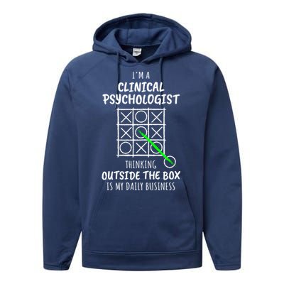 Funny Clinical Psychologist Gift Performance Fleece Hoodie