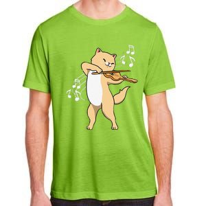 Funny Cat Playing Violin Giftt Cool Violinist Gift Adult ChromaSoft Performance T-Shirt