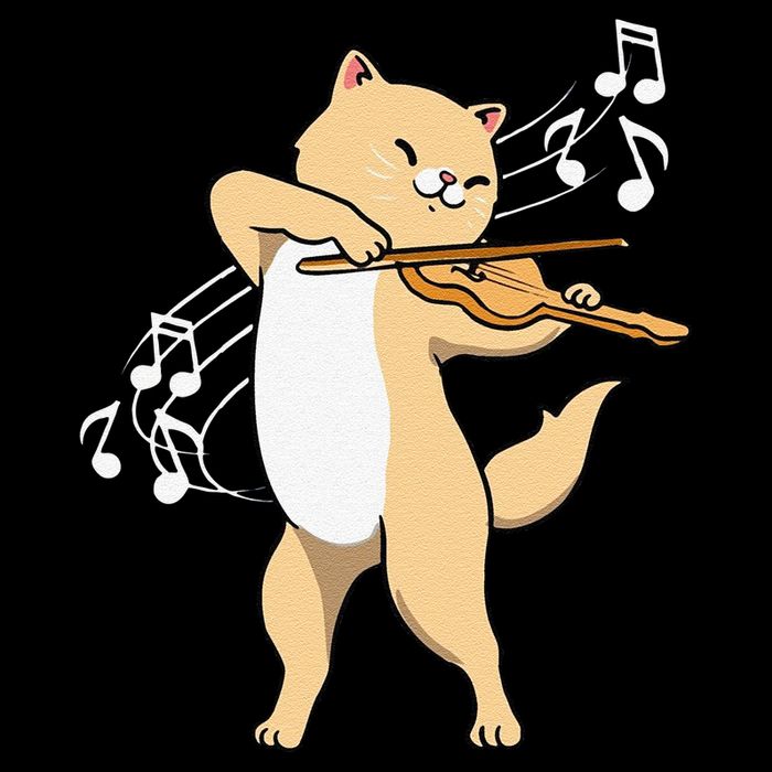 Funny Cat Playing Violin Giftt Cool Violinist Gift Cooling Performance Crew T-Shirt