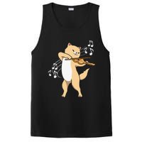 Funny Cat Playing Violin Giftt Cool Violinist Gift PosiCharge Competitor Tank