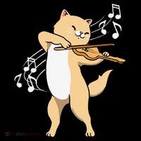 Funny Cat Playing Violin Giftt Cool Violinist Gift Women's V-Neck T-Shirt