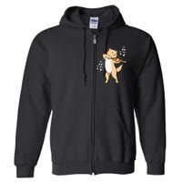 Funny Cat Playing Violin Giftt Cool Violinist Gift Full Zip Hoodie