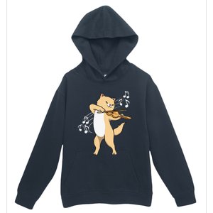 Funny Cat Playing Violin Giftt Cool Violinist Gift Urban Pullover Hoodie