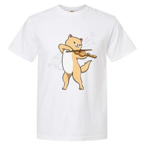 Funny Cat Playing Violin Giftt Cool Violinist Gift Garment-Dyed Heavyweight T-Shirt