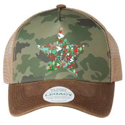 Festive Christmas Pattern Star Legacy Tie Dye Trucker Hat