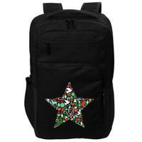 Festive Christmas Pattern Star Impact Tech Backpack