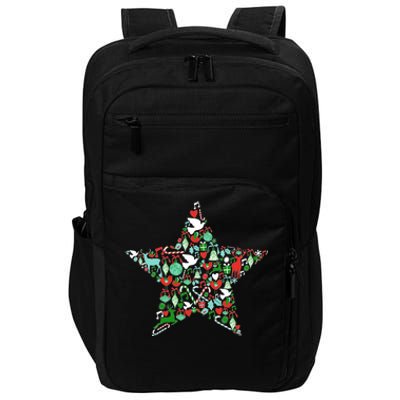 Festive Christmas Pattern Star Impact Tech Backpack