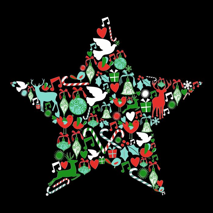 Festive Christmas Pattern Star Impact Tech Backpack